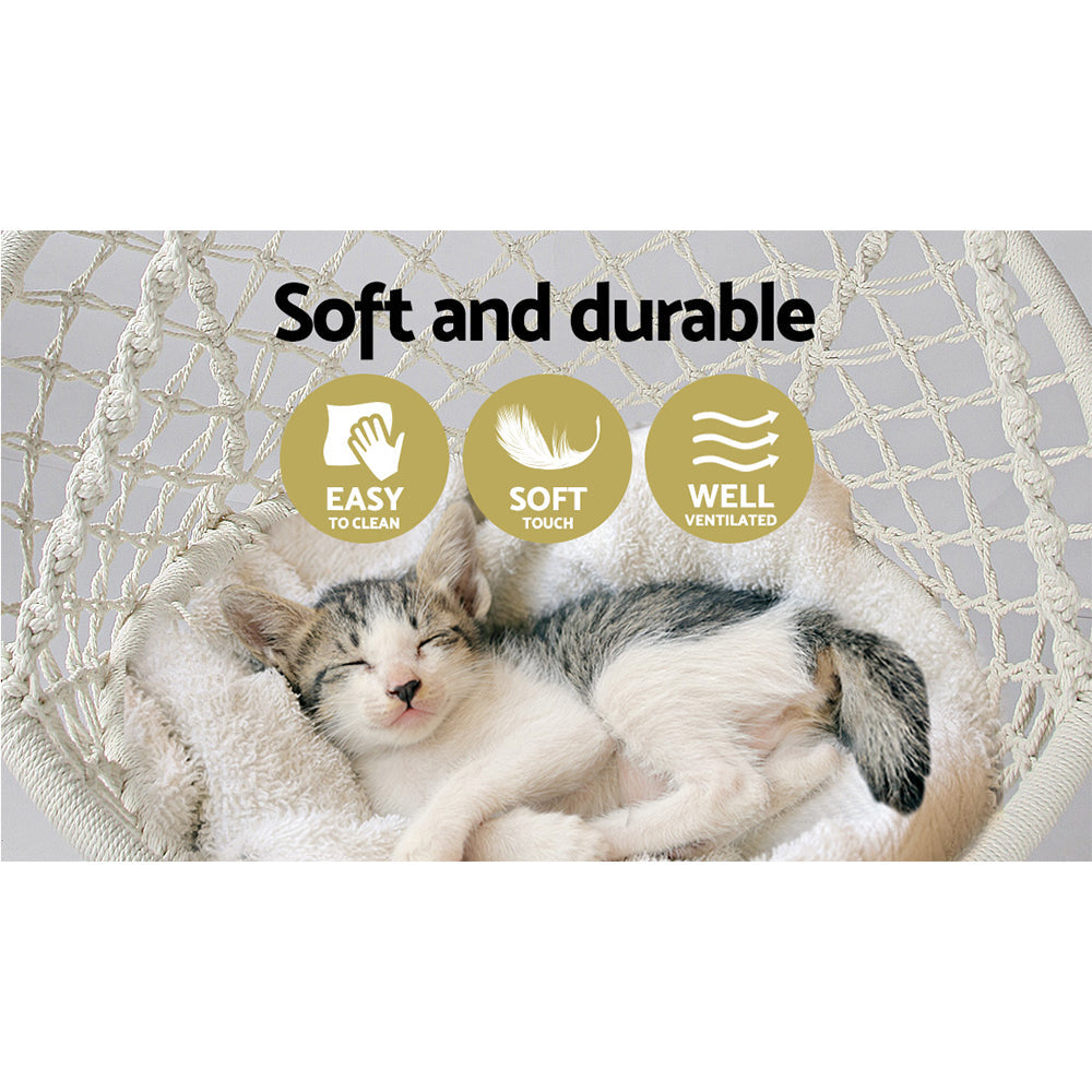 South Yarra Boho Hammock Swing Chair - Cream