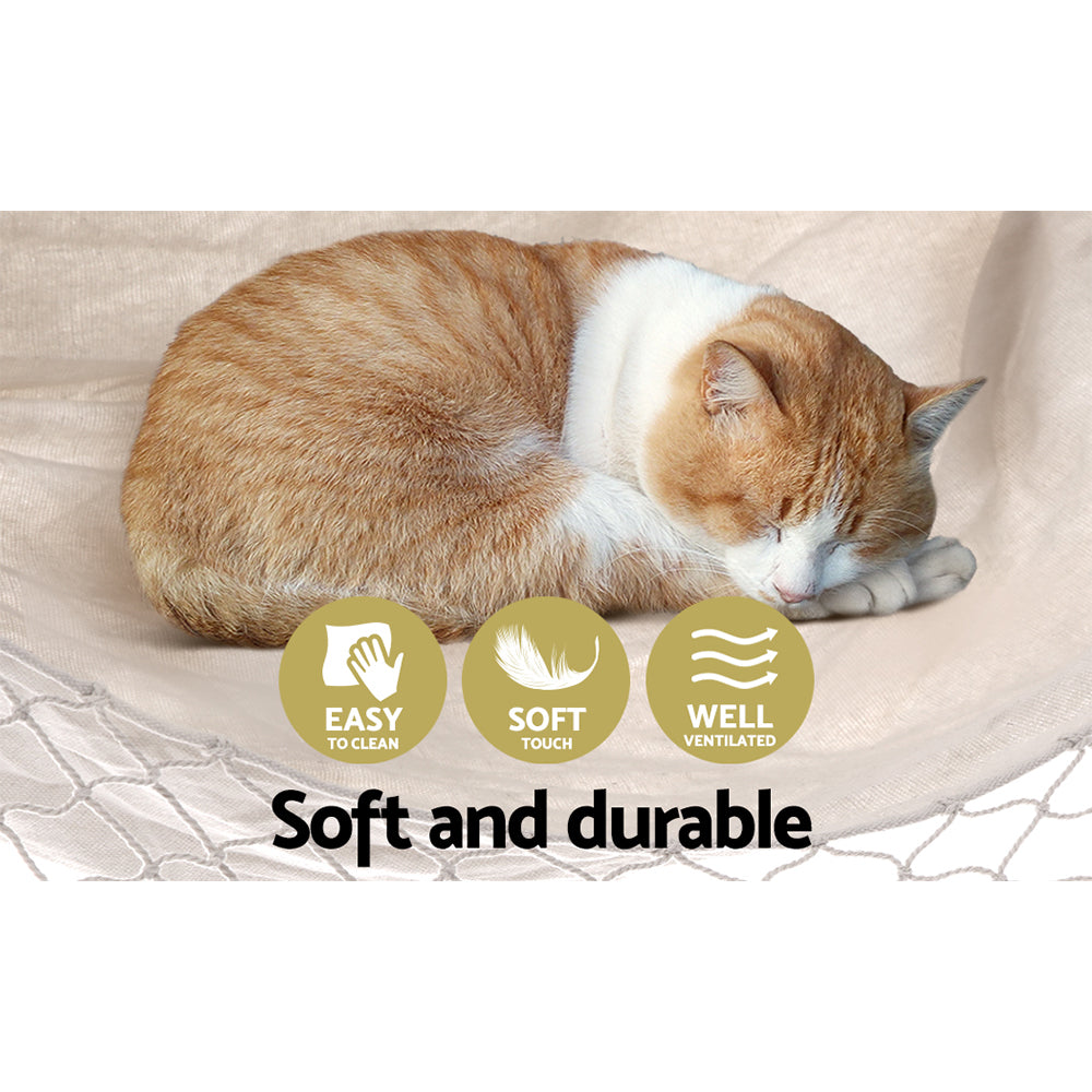 South Yarra Hammock Swing Chair with Tassels - Cream