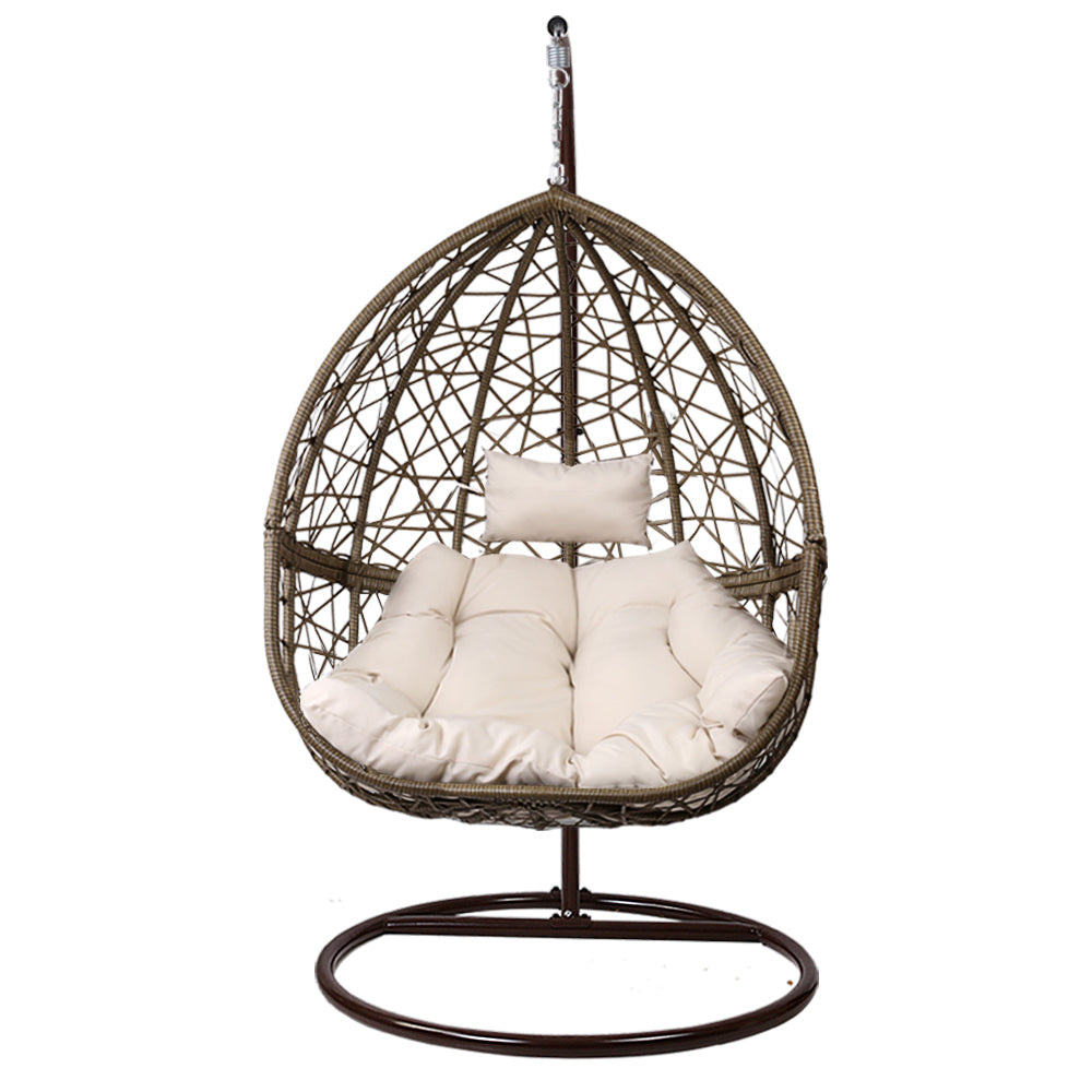 Portsea Premium Outdoor Hanging Swing Chair - Brown