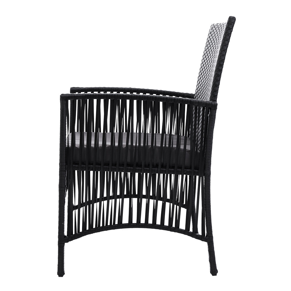 Armadale Luxury Set of 2 Bistro Chairs - Black