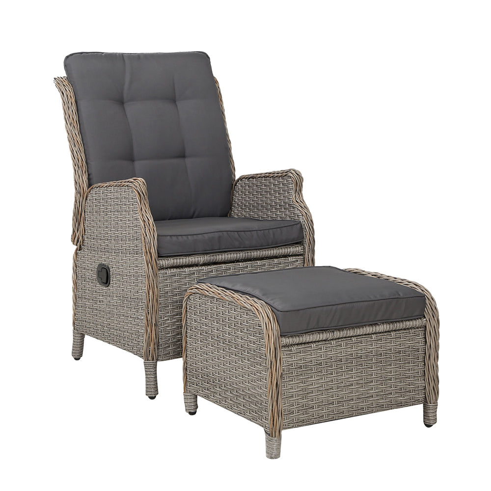 South Yarra Premium Sun Lounge & Recliner Chair - Grey