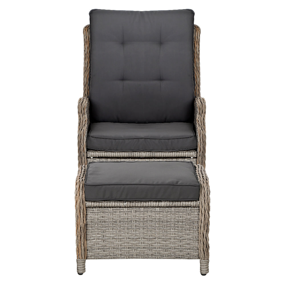South Yarra Premium Sun Lounge & Recliner Chair - Grey