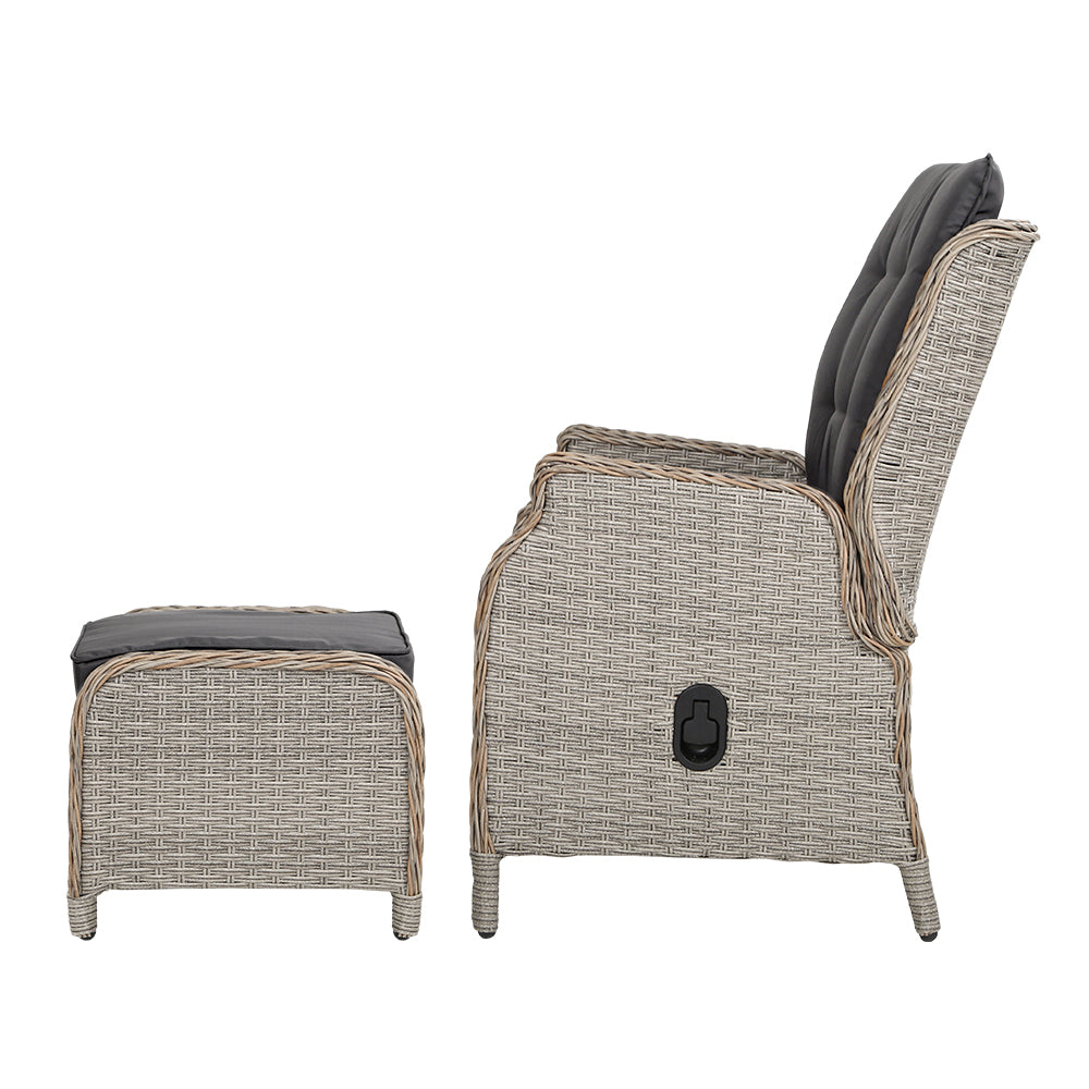 South Yarra Premium Sun Lounge & Recliner Chair - Grey