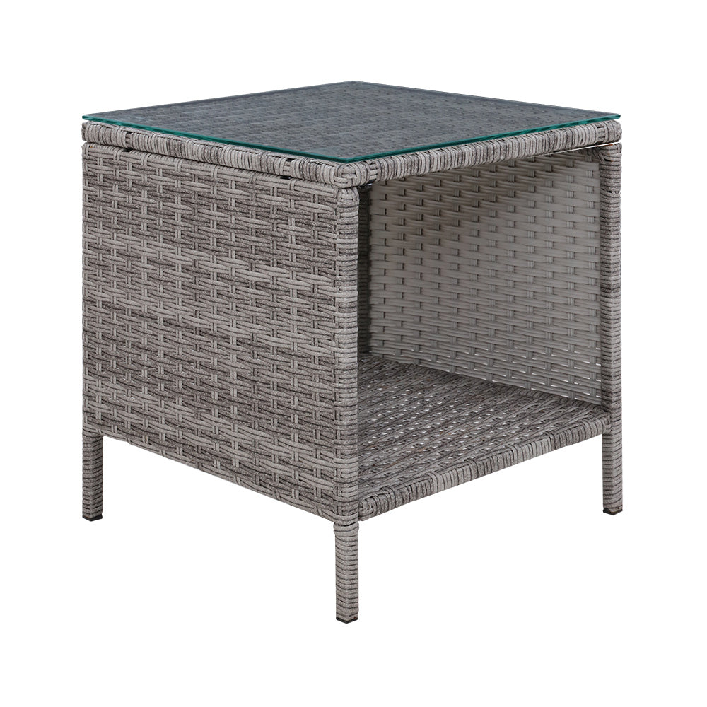 Armadale Wicker Side Table - Grey
