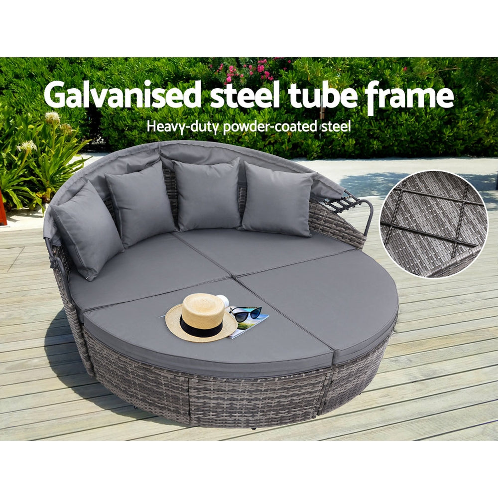 Portsea Luxury Outdoor Day Bed - Grey