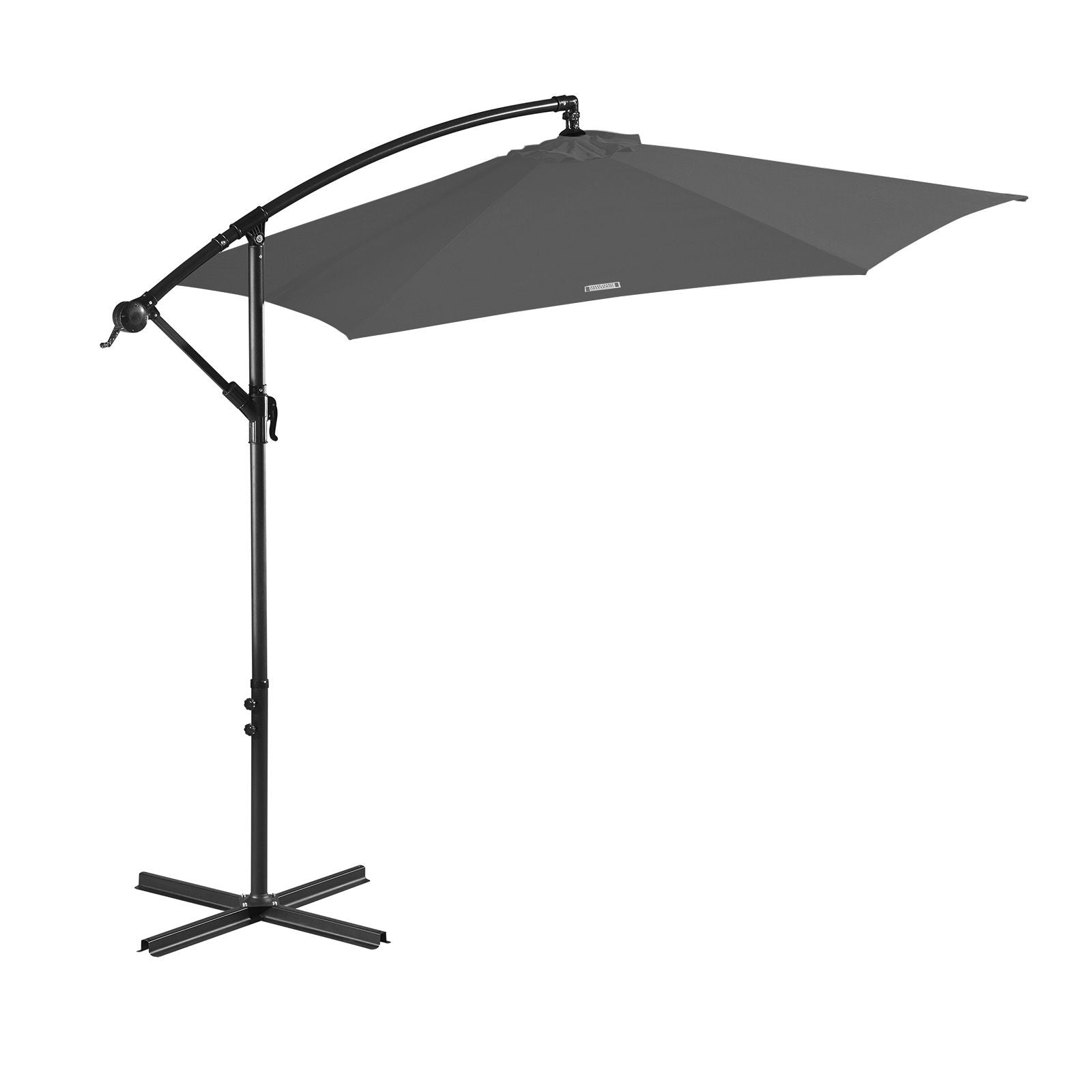 Portsea 3M Outdoor Umbrella Cantilever with Protective Cover - Charcoal