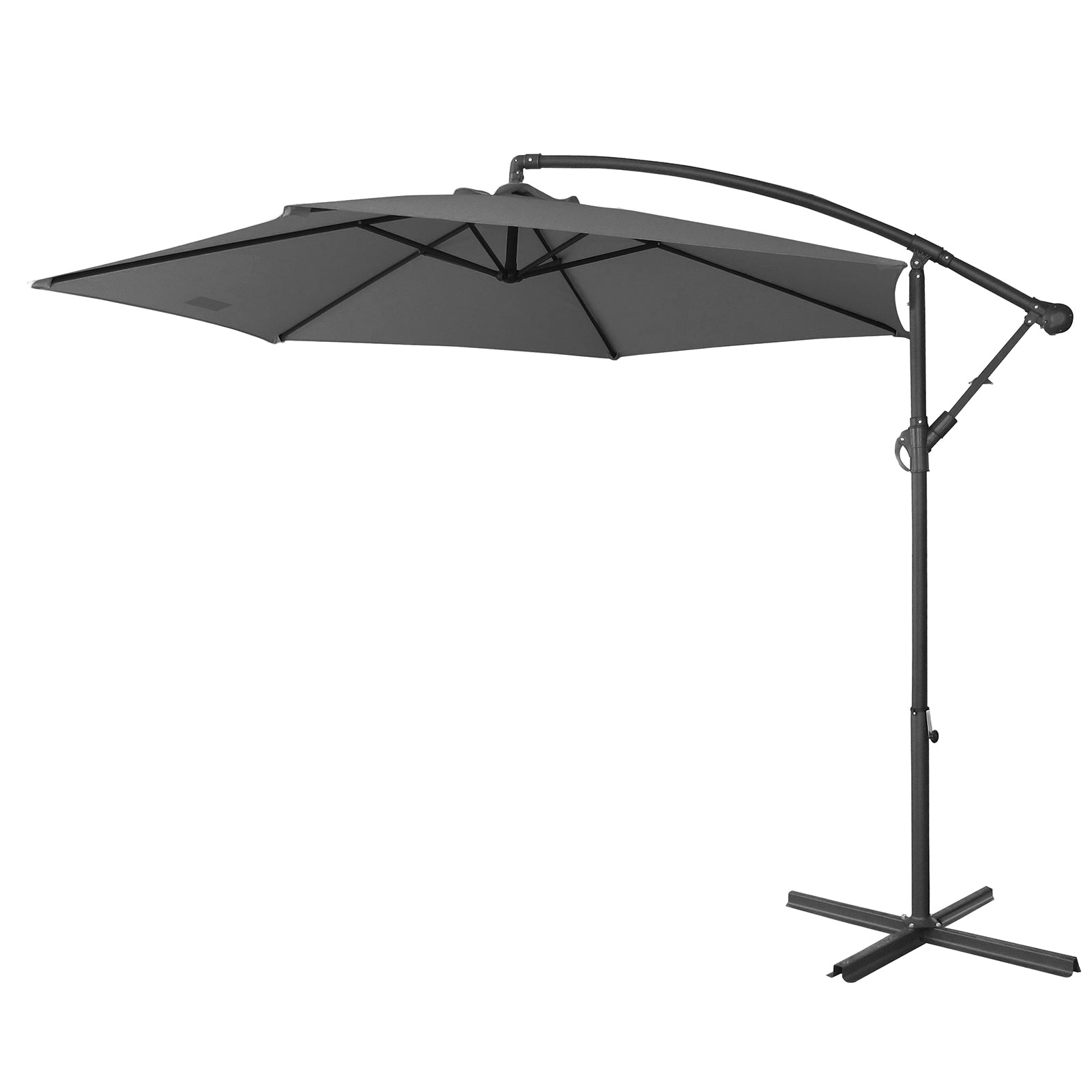 Portsea 3M Outdoor Umbrella Cantilever with Protective Cover - Charcoal