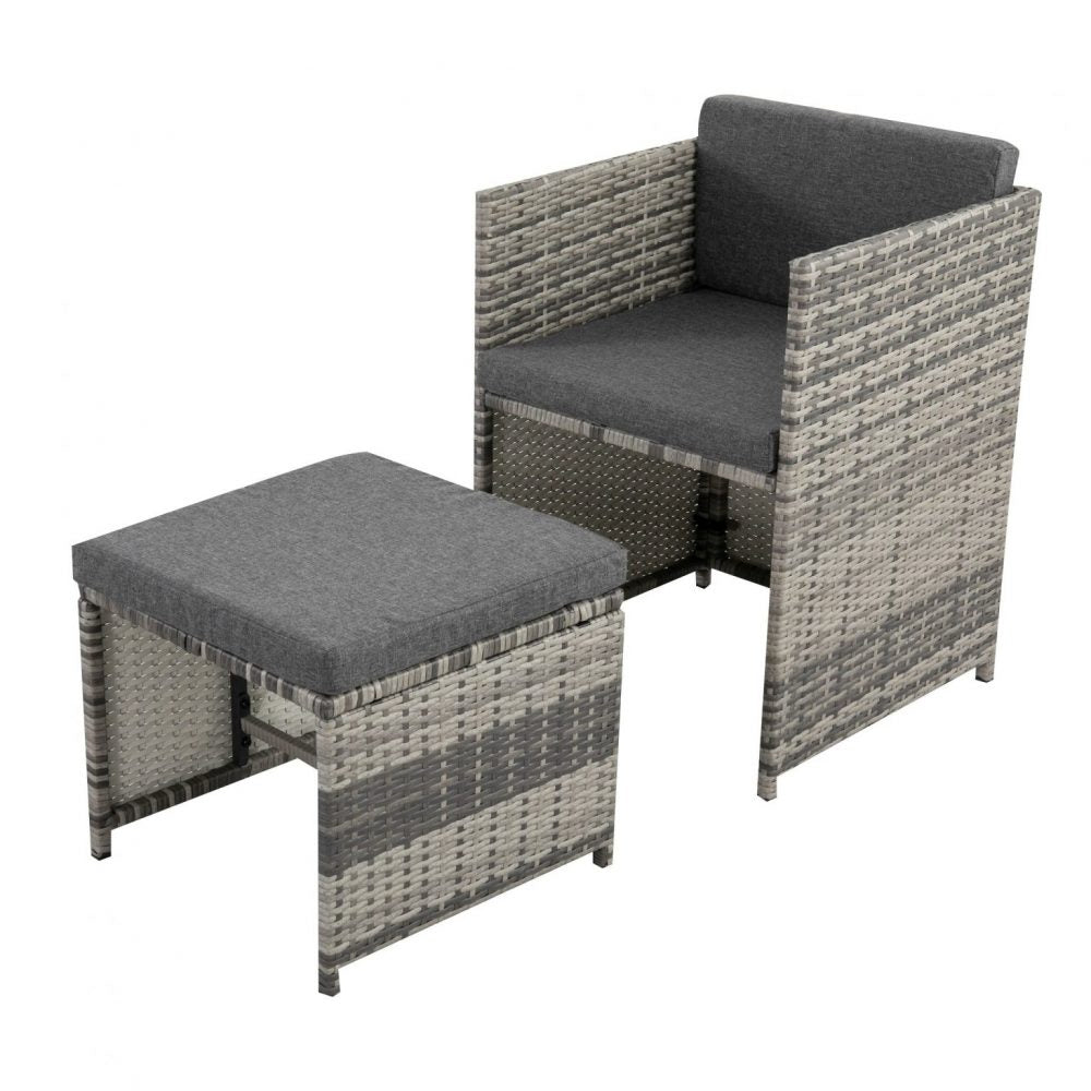 Toorak Deluxe 11 Piece Outdoor Dining Set - Grey