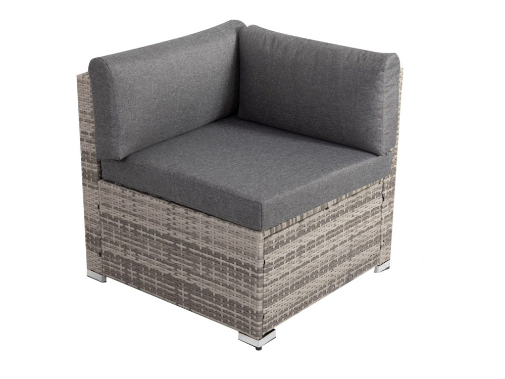 Portsea Deluxe 8 Piece Outdoor Furniture Modular Lounge - Grey