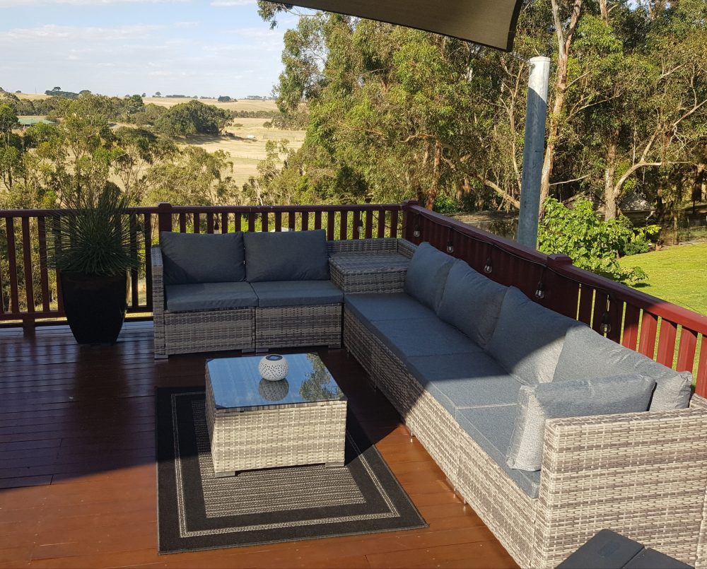 Portsea Deluxe 8 Piece Outdoor Furniture Modular Lounge - Grey