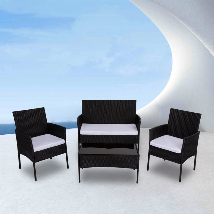 Prahran 4 Seater Wicker Outdoor Lounge Sofa Set