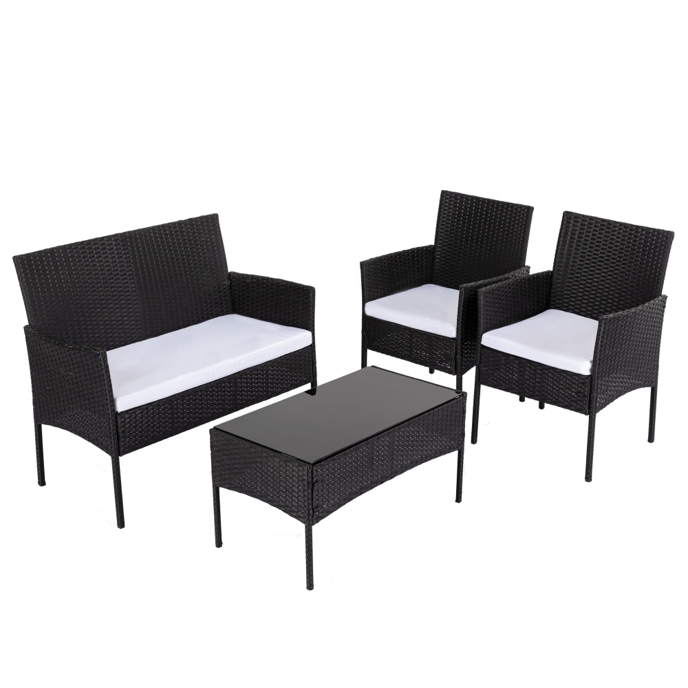 Prahran 4 Seater Wicker Outdoor Lounge Sofa Set