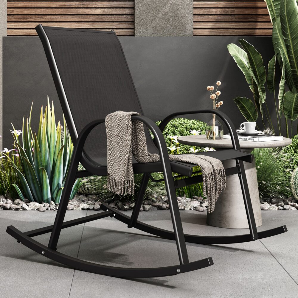 Prahran Luxury Rocking Chair - Black