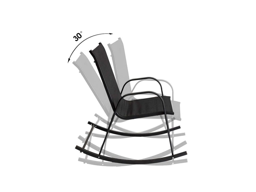 Prahran Luxury Rocking Chair - Black