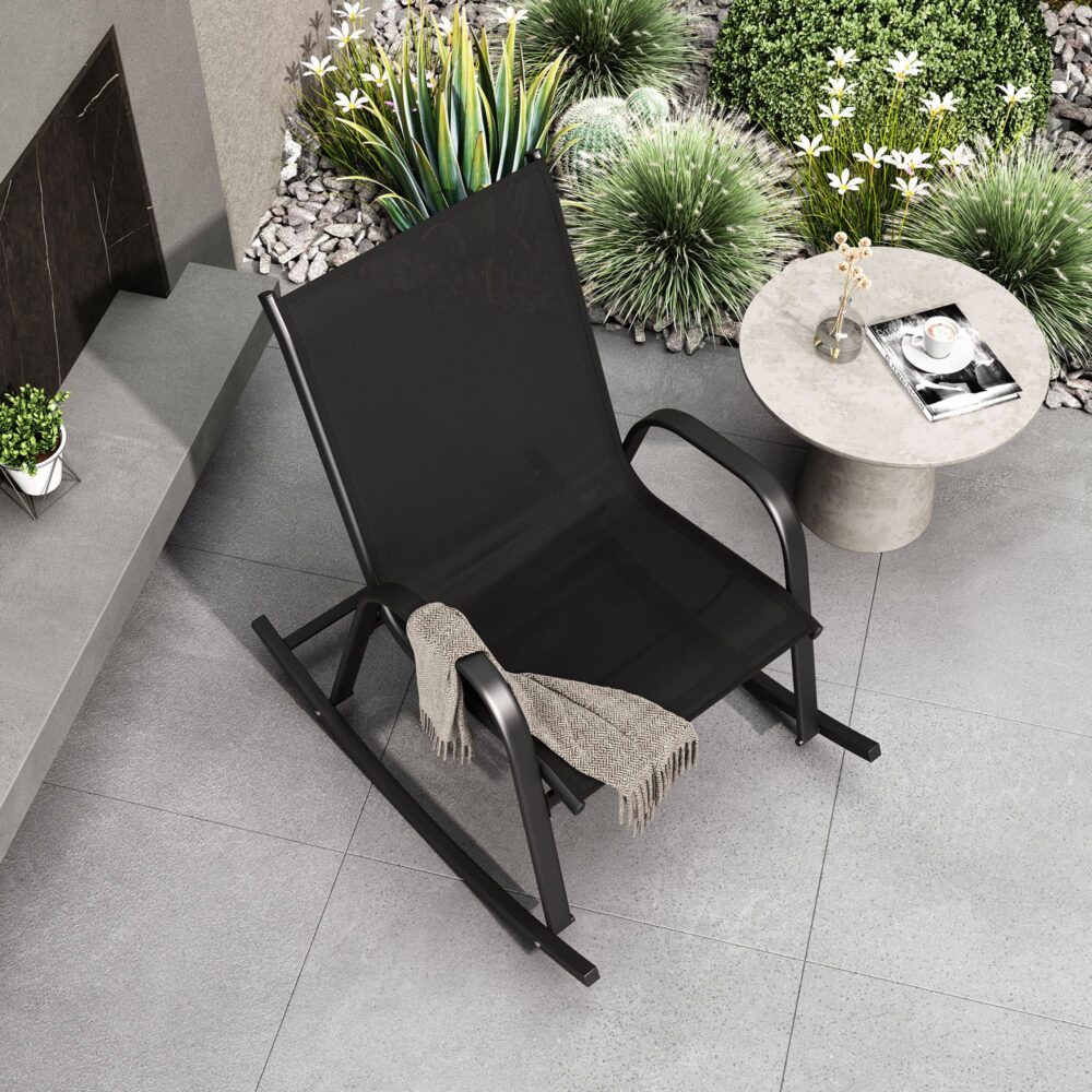 Prahran Luxury Rocking Chair - Black