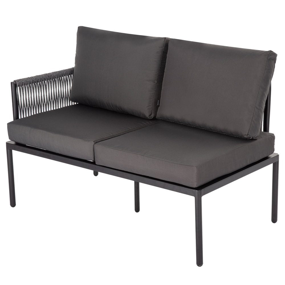 Armadale Deluxe 4 Seater Lounge Set with Coffee Table - Black