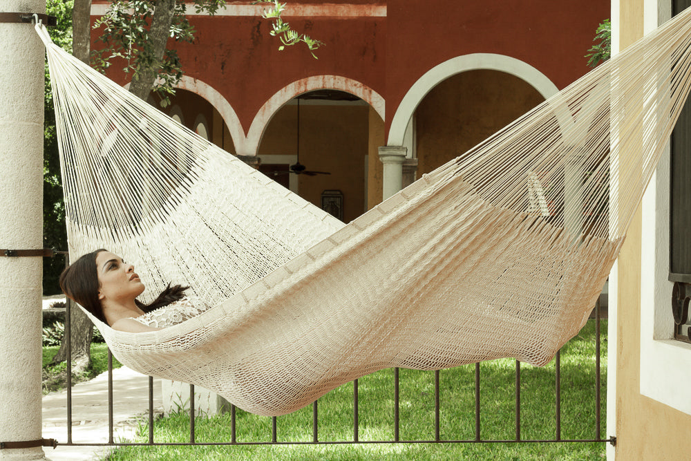 Black Rock Legacy Jumbo Size Cotton Hammock in Cream Colour