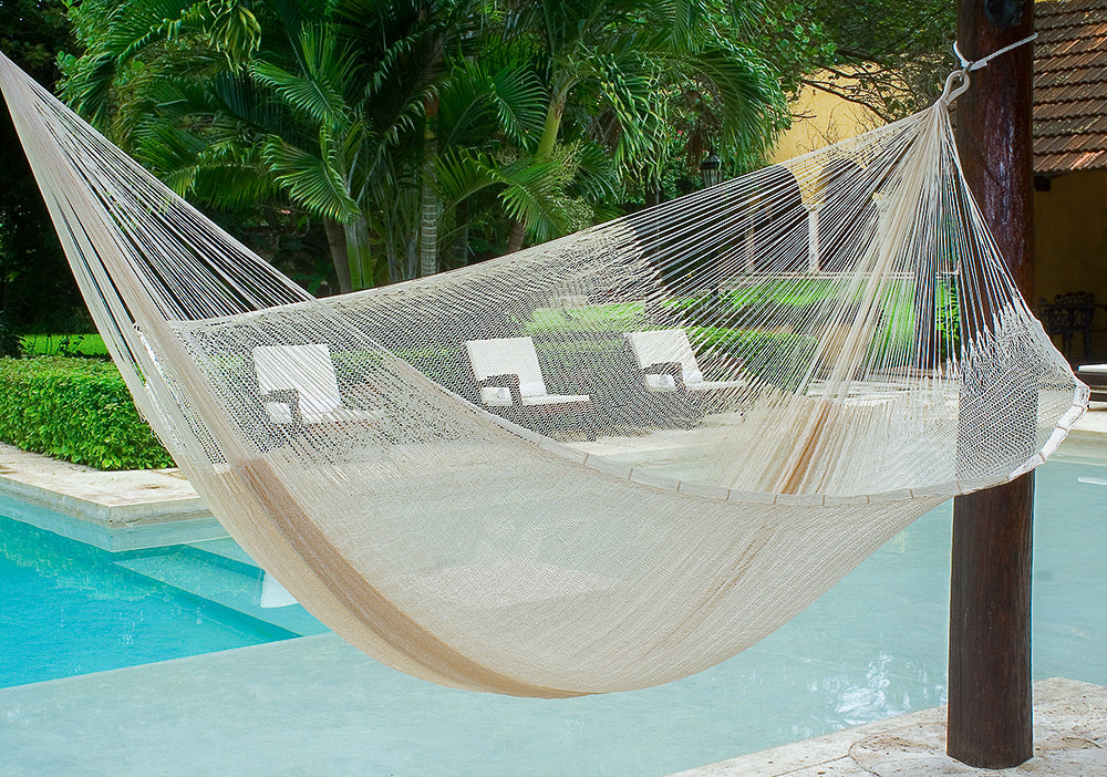 Black Rock Legacy Queen Size Super Nylon Hammock in Cream Colour